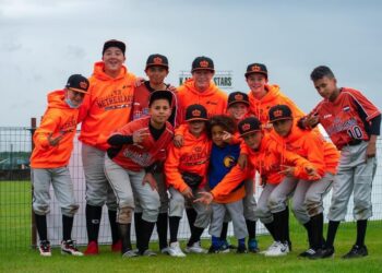 Deel van honkbalteam U12 op EK in België