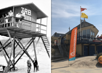 Reddingsbrigade Zandvoort 100 jaar: Nel (84) mag jubileumvlag hijsen
